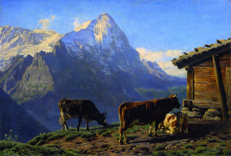 Paysage suisse en alpages oeuvre de Daniel Trammer